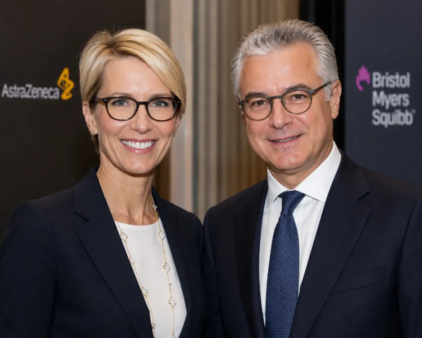Emma Walmsley and Giovanni Caforio